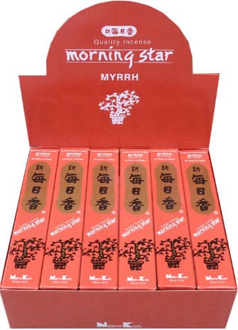 Encens japonais morning star myrrh paquet de 50 batonnets chez Arabesk