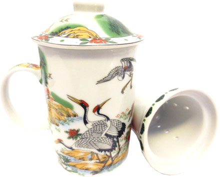 Mug Théière, porcelaine avec pelicans