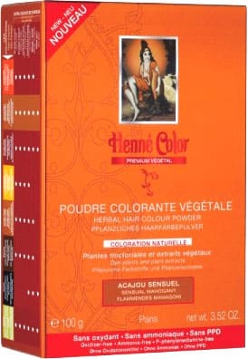 Pack de 3 Poudre colorantes végétale premium acajou sensuel 100g