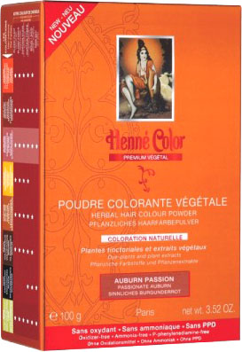 Pack de 3 Poudre colorantes végétale premium auburn passion 100g