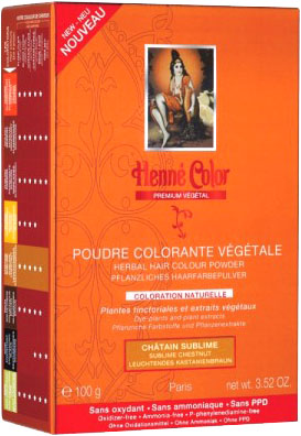 Pack de 3 Poudre colorantes végétale premium chatain sublime 100g