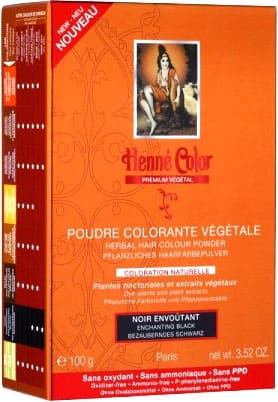 Pack de 3 Poudre colorantes végétale premium noir envoutant 100g