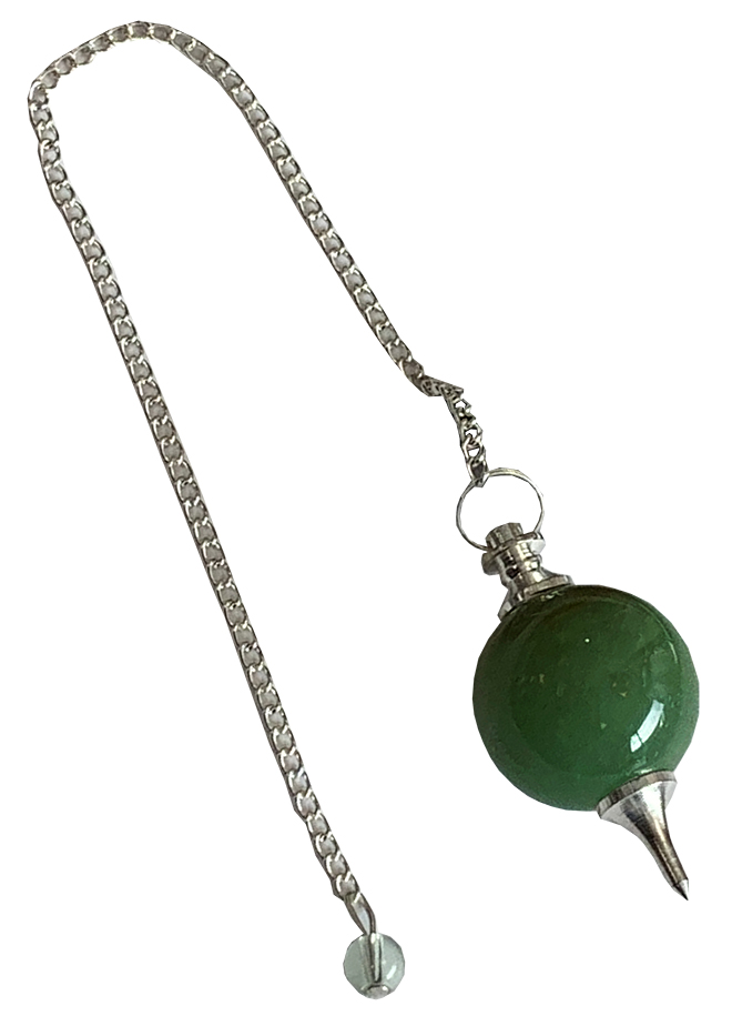 Pendule sphère Jade Verte 4cm