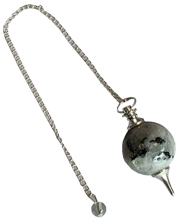 Pendule sphère Pierre de Lune Péristérite 4cm
