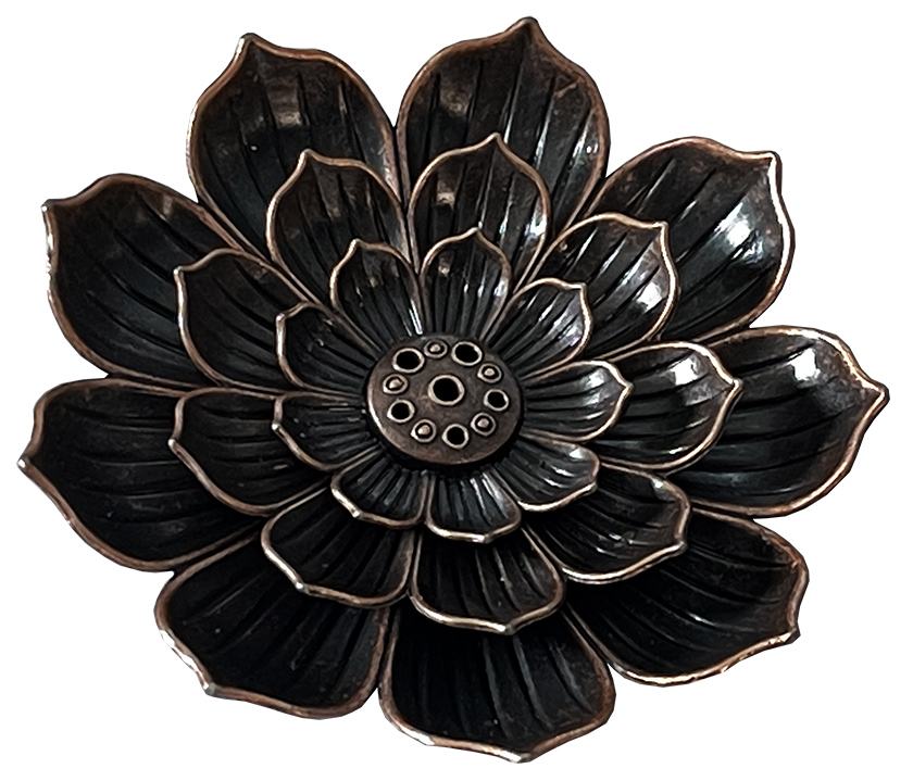 Porte encens métal Lotus 8,5cm
