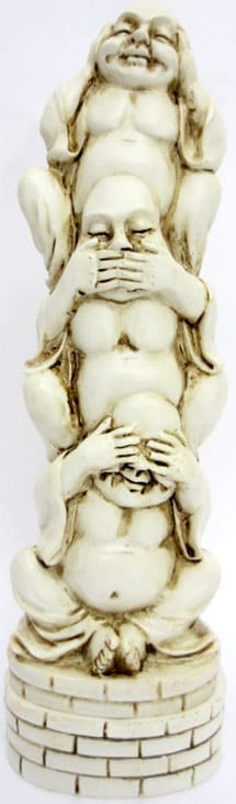 Porte encens tour bouddha de la sagesse blanc 27cm