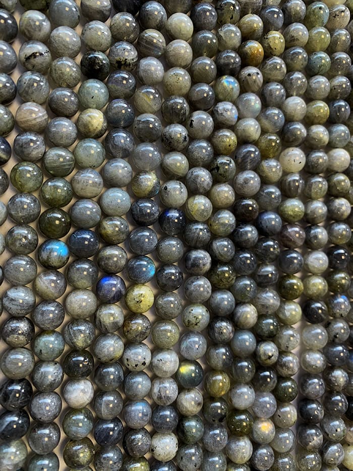 Perles Labradorite 10mm sur fil 40cm