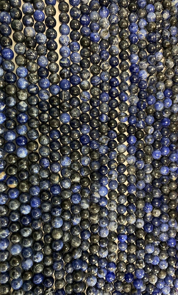 Sodalite A perles 8mm sur fil 40cm