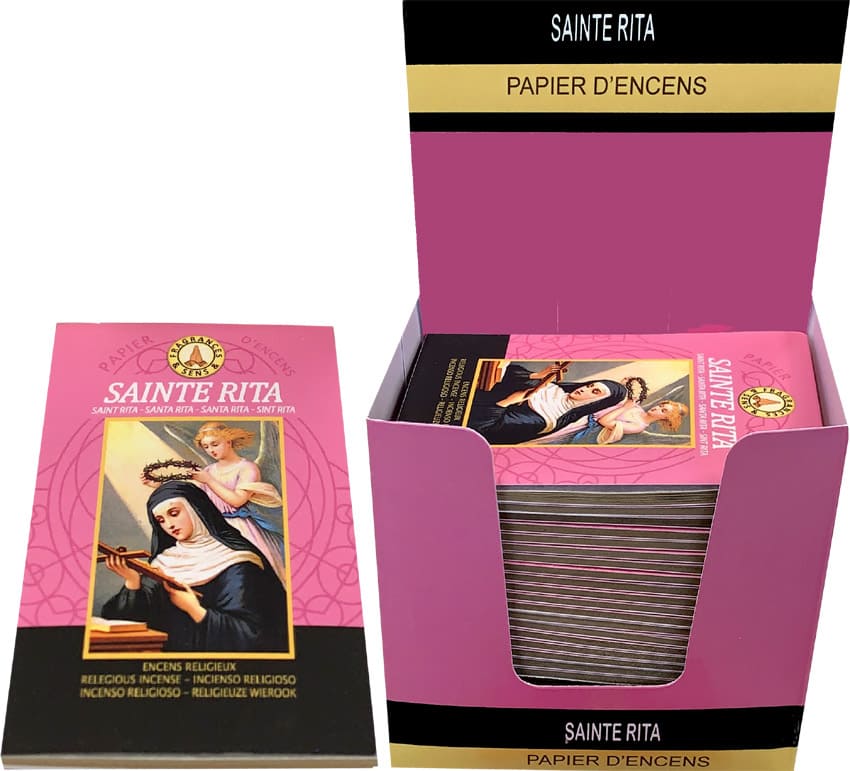 Papier d'encens Fragrances & Sens Sainte Rita x30 chez Arabesk