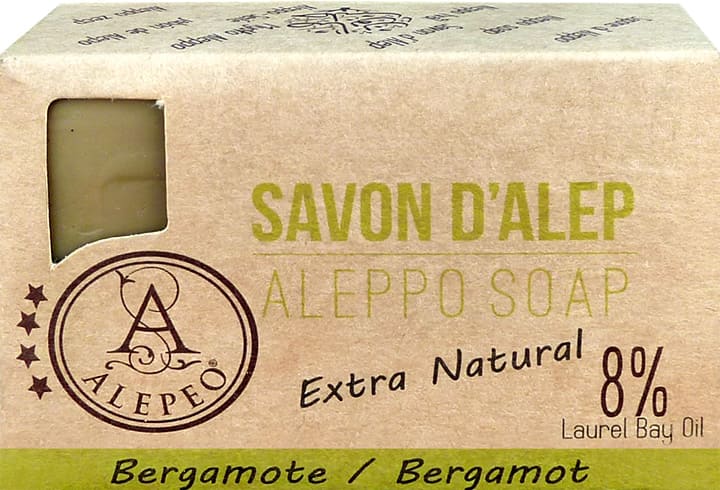 Savon d'alep alepeo bergamote 8% 100g chez Arabesk