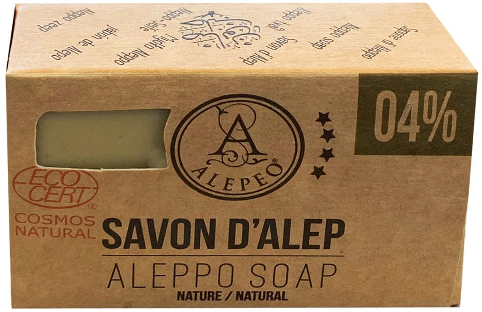 Savon d'alep alepeo nature eccorcert 4% 100g