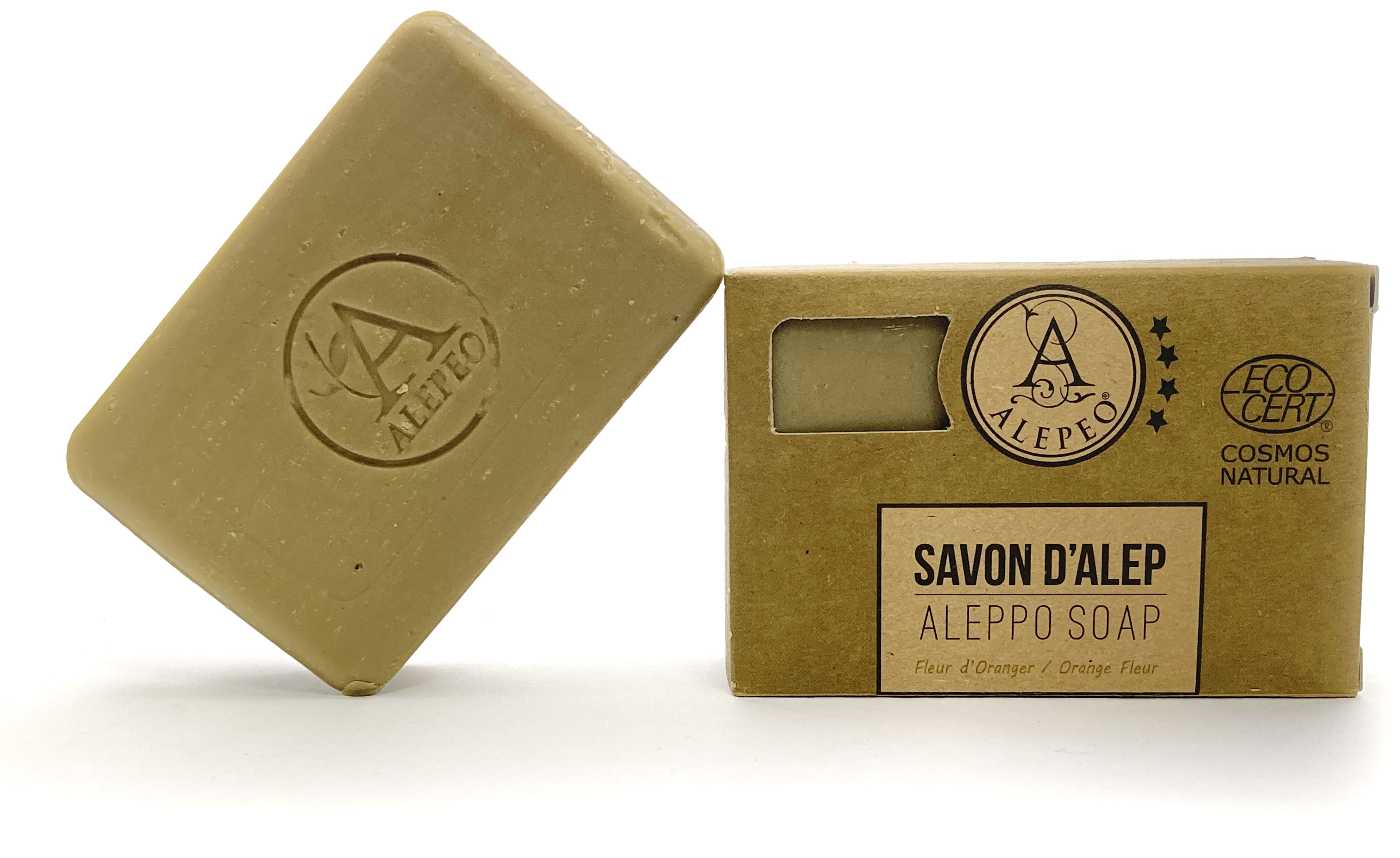 Savon d'Alep fleur d'oranger 100g - ECOCERT chez Arabesk