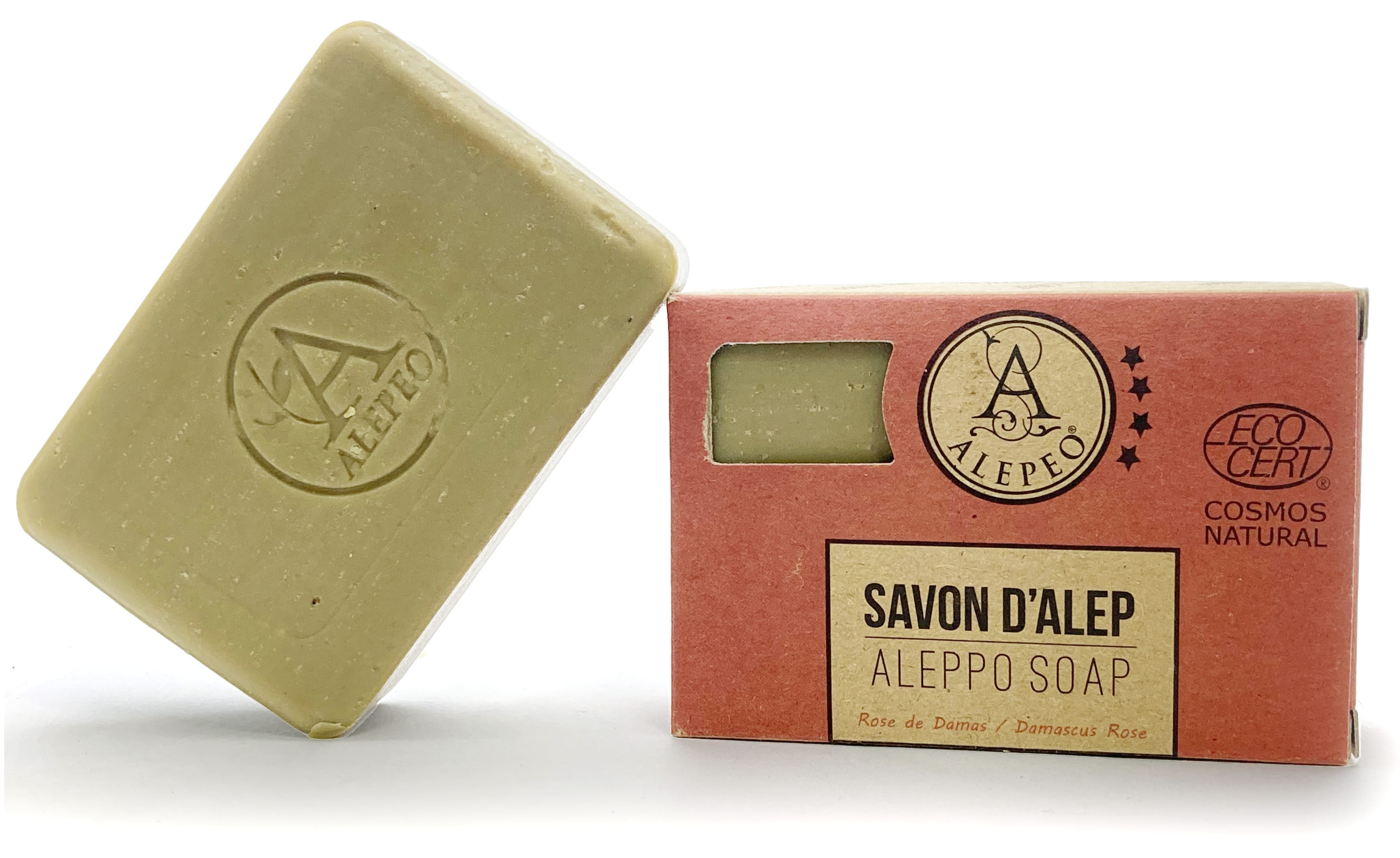 Savon d'alep rose de damas 100g - ECOCERT chez Arabesk