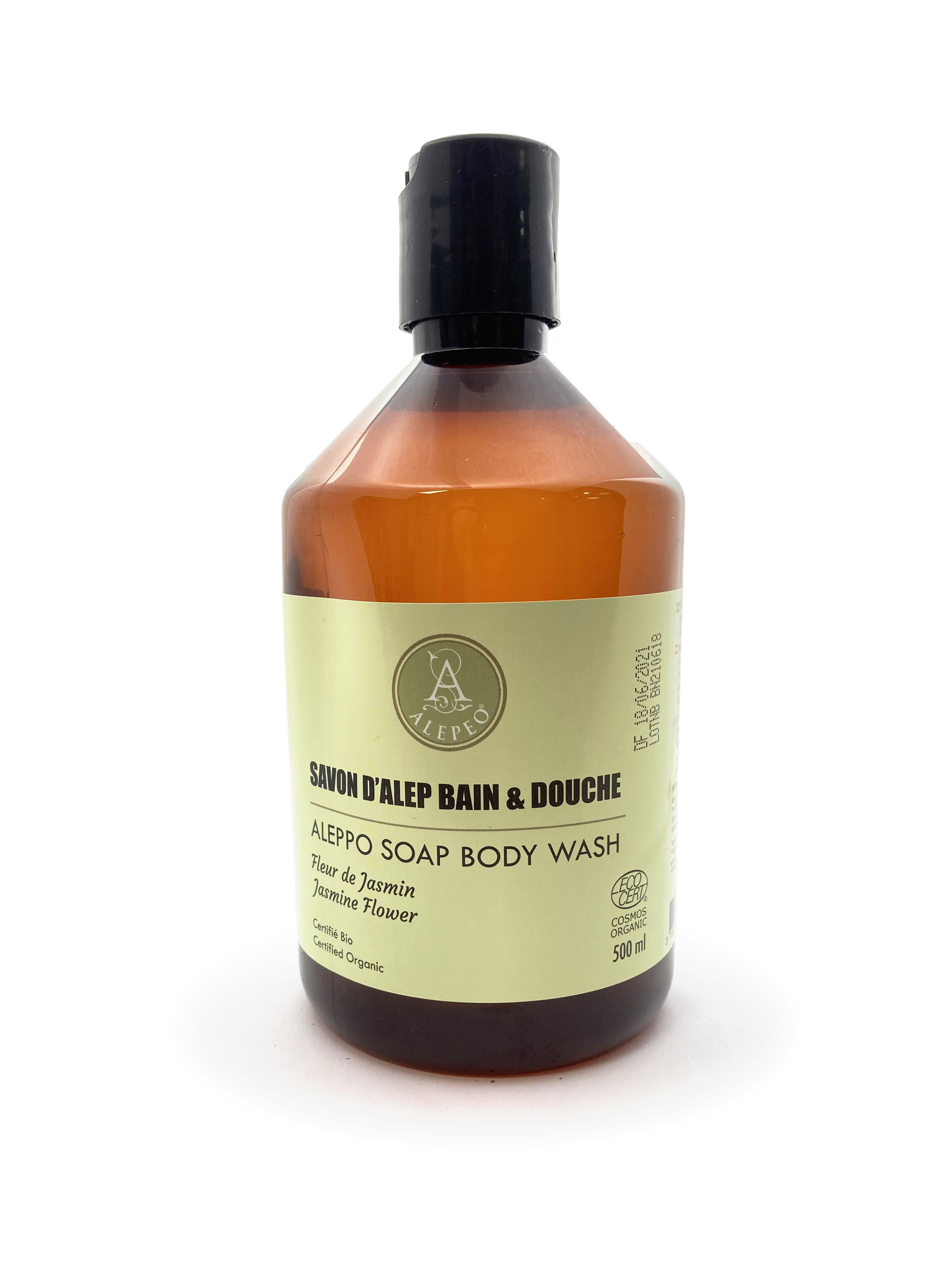 Savon d'Alep liquide - Ecocert - Fleur de jasmin 500ml chez Arabesk