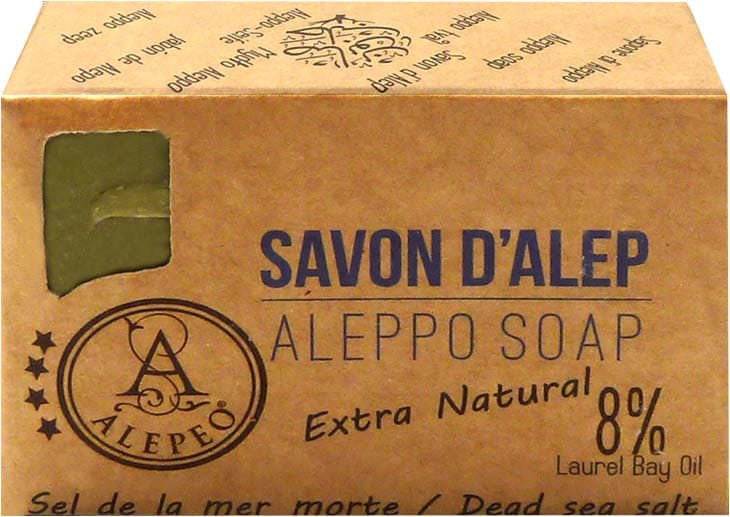 Savon d'alep alepeo sel de la mer morte 8% 100g chez Arabesk