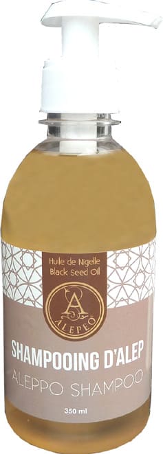 Shampooing d'alep alepeo huile de nigelle 350ml chez Arabesk