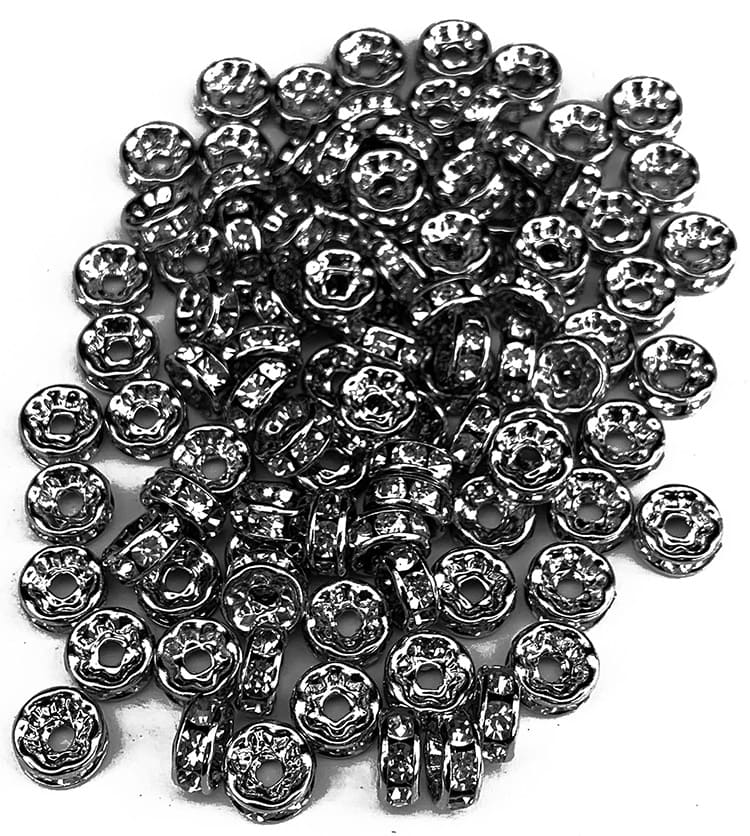 Espaceur strass Cristal 6mm x100