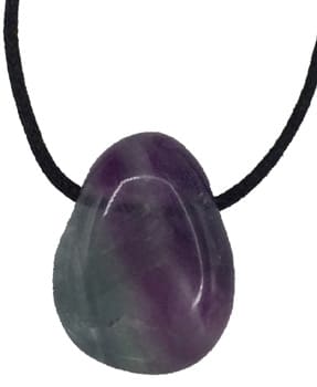 Fluorite multicolore roulée percée 3cm
