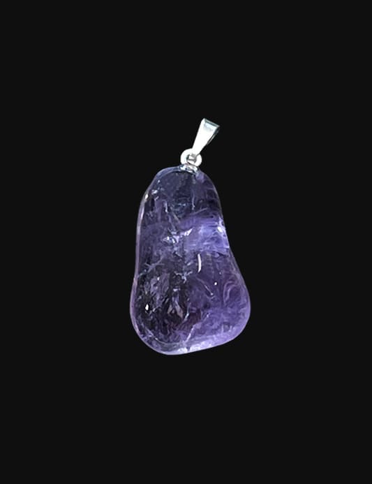 Pendentif pierre roulée Améthyste A chez Arabesk
