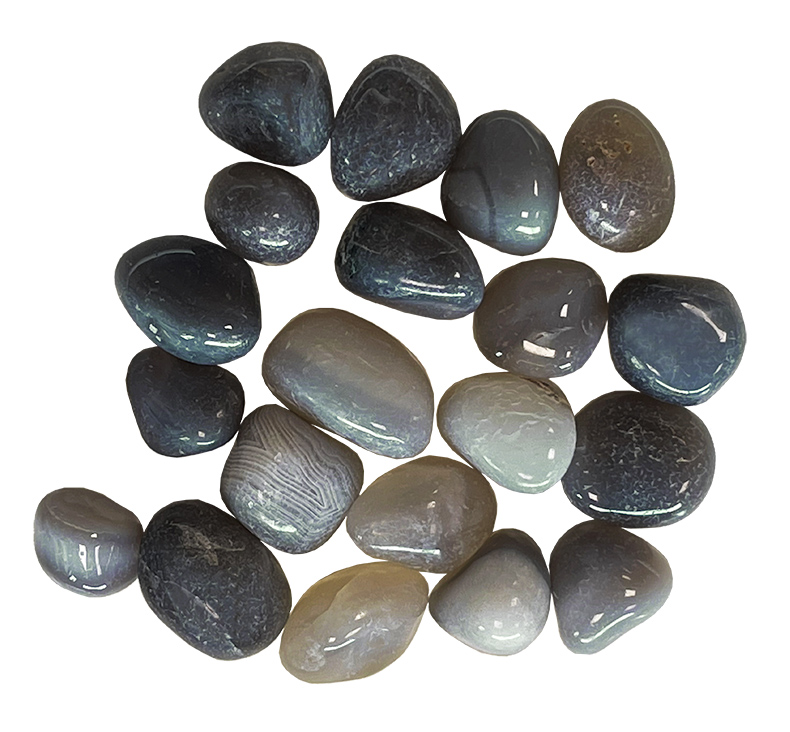 Agate grise B pierres roulées 2-3cm 250g