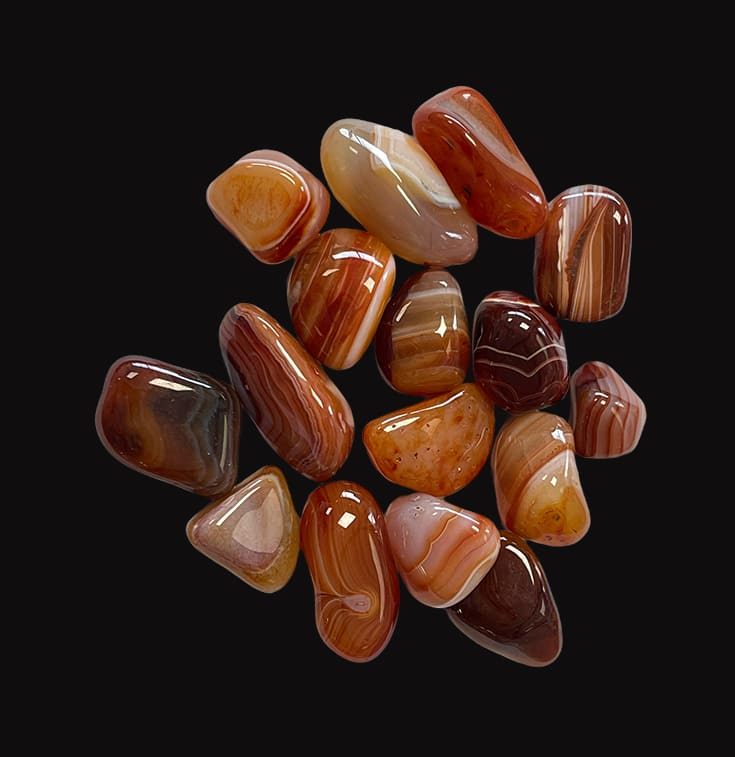 Agate Rouge A pierres roulées 2-3cm 250g