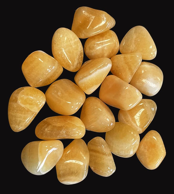 Calcite Orange A pierres roulées 250g