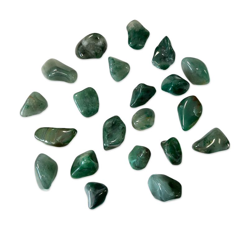 Calcédoine Verte AB pierres roulées 250g