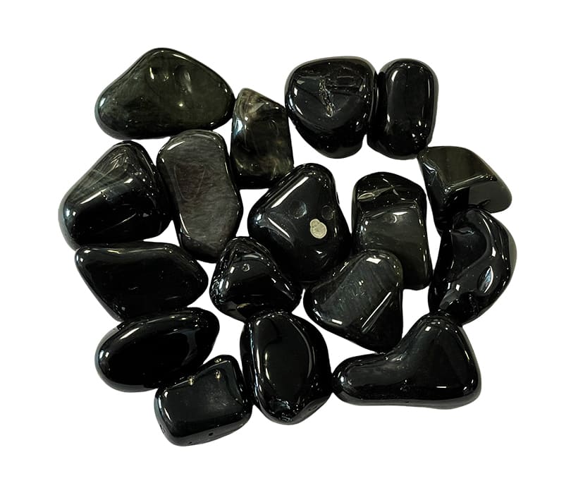 Rainbow Obsidian B gerollte Steine 250g