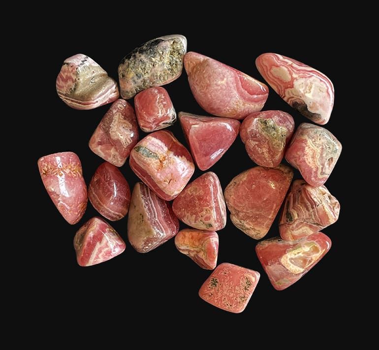 Rhodochrosite Argentine AA pierres roulées 250g