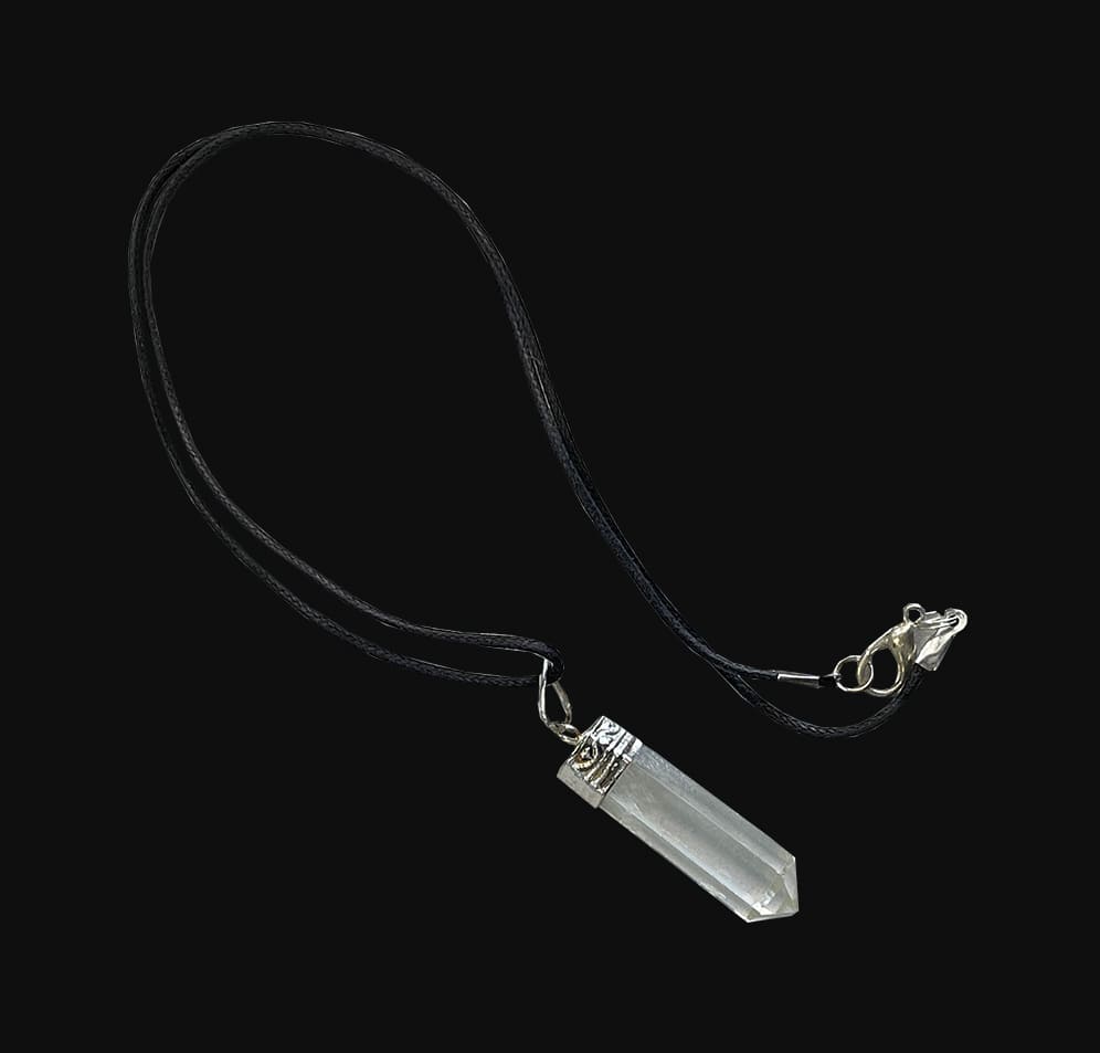 Pendentif pointe Cristal de roche 4cm
