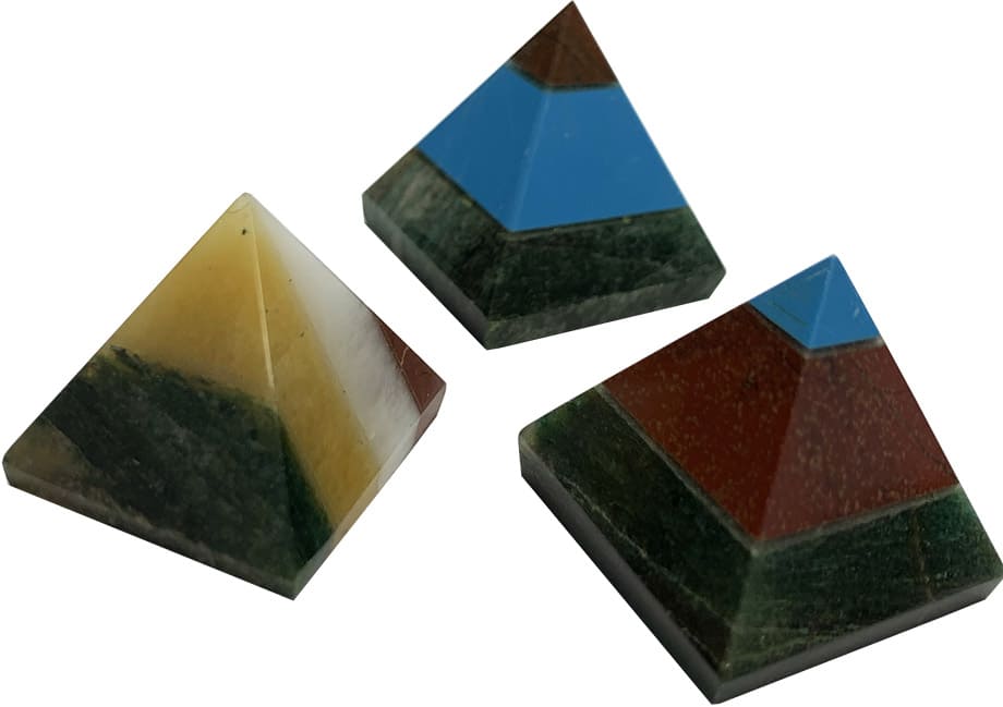 Pyramide Agate multicolore 2.5cm