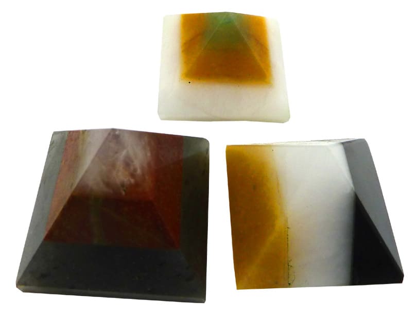 Pyramide Agate multicolore 2.5cm