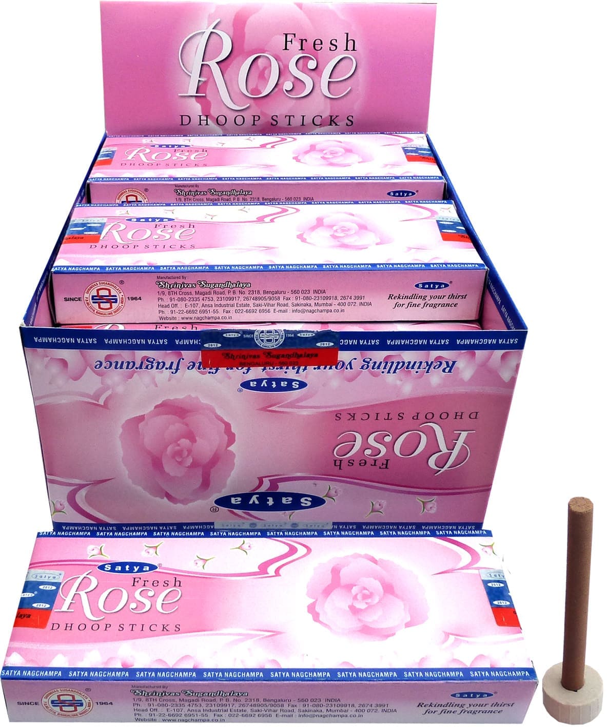 Räucherstäbchen Satya Fresh Rose Dhoop Sticks 24g