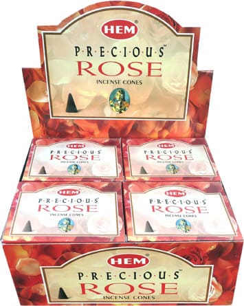 Encens hem precious rose cones