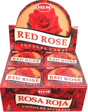 Encens hem rose rouge cones chez Arabesk