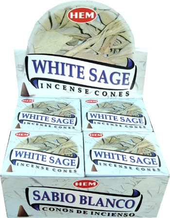 Encens Hem Sauge Blanche cones chez Arabesk