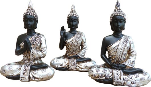 Set de 3 Boudhhas Thai 12cm