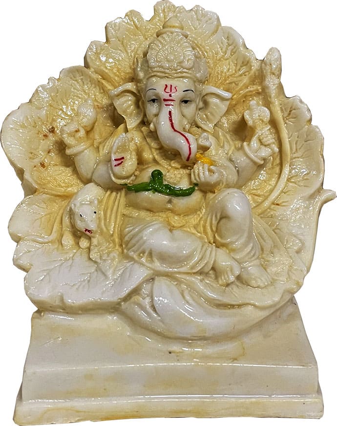 Ganesh en résine Jaune 13cm