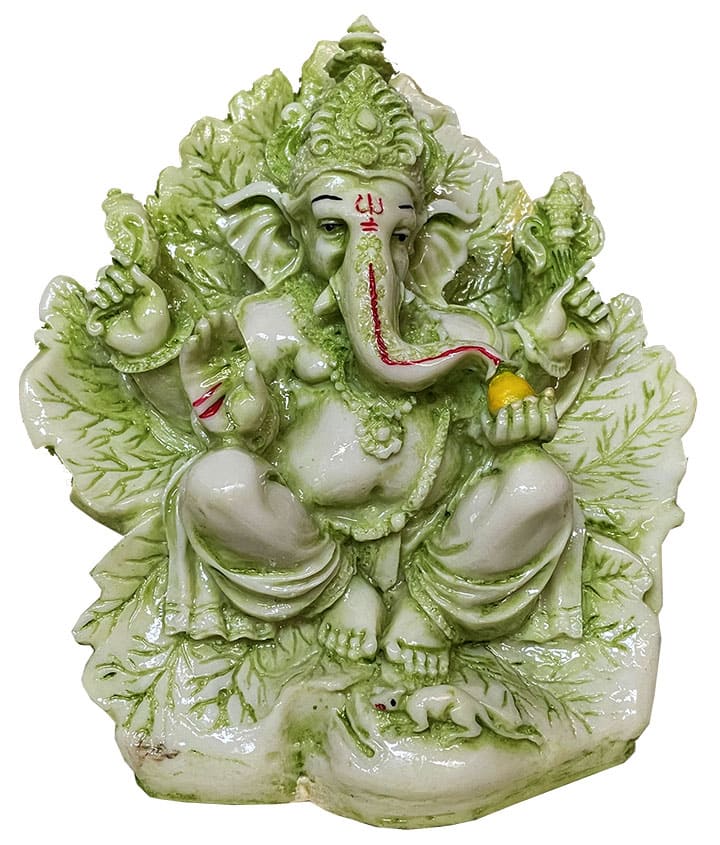 Ganesh en résine Vert 17cm