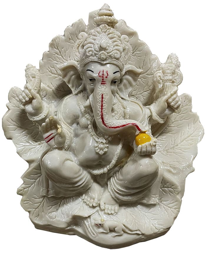 Ganesh en résine Blanc 17cm