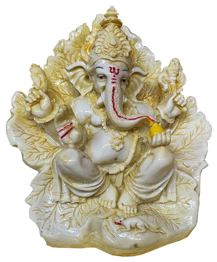 Ganesh en résine Jaune 17cm