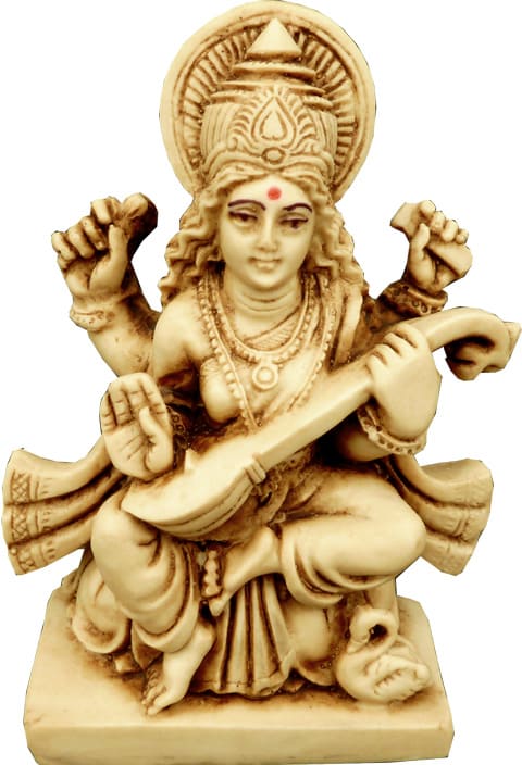 Statue saraswati résine 11cm