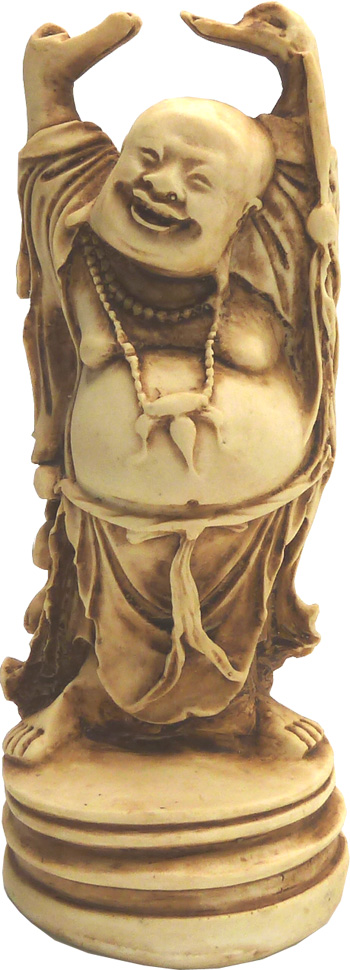 Statue happy bouddha résine 17cm