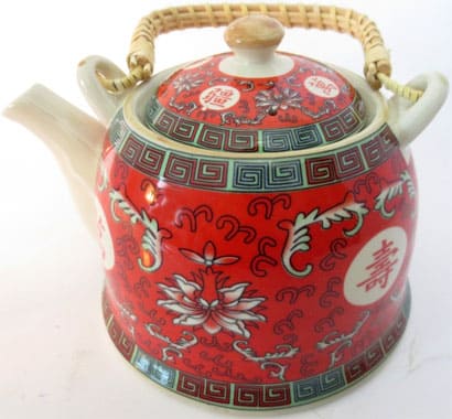 Théière rouge porcelaine