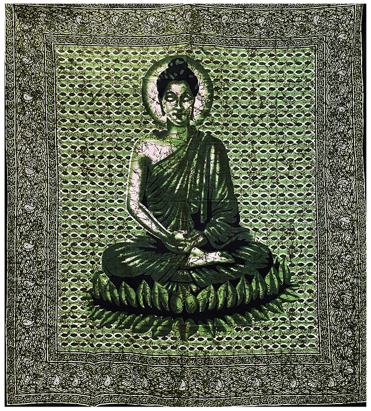 Tenture Bouddha Vert