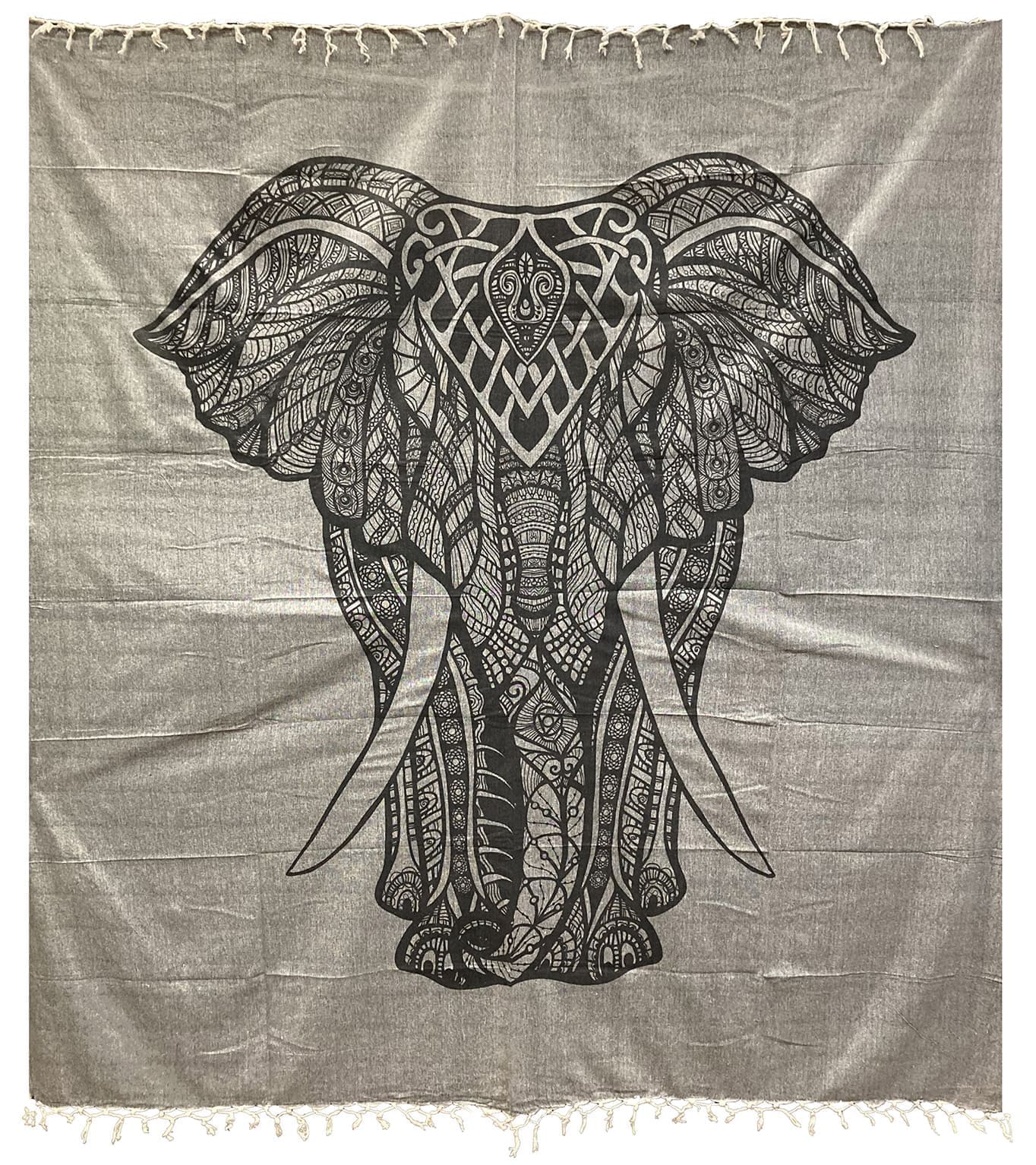 Tenture Eléphant Gris Noir