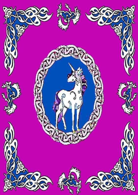 Tenture arabesk licorne rouge ou noir chez Arabesk