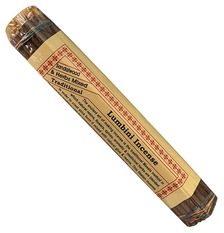 Encens Tibétain traditionnel Lumbini Santal & Herbes 60g