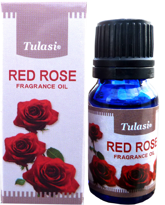 Huile parfumée tulasi rose rouge 10mL x 12