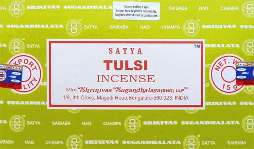 Encens satya tulsi 15g chez Arabesk